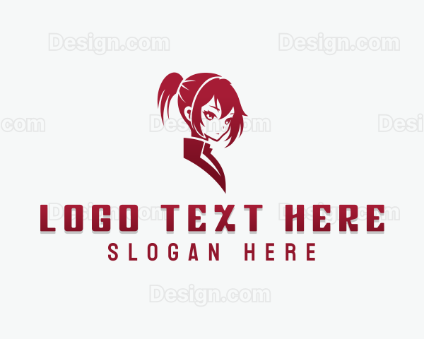 Anime Manga Woman Logo