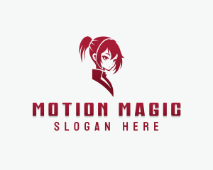 Anime Manga Woman logo design