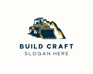 Industrial Mountain Bulldozer logo design