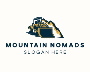 Industrial Mountain Bulldozer logo design