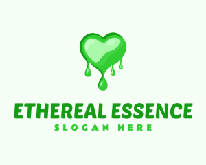 Green Heart Drip logo design