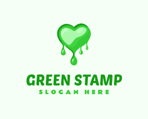 Green Heart Drip logo design