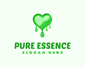 Green Heart Drip logo design