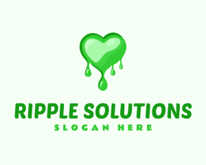 Green Heart Drip logo design