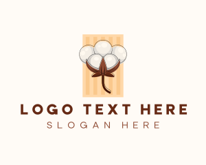 Cotton Flower Plant logo