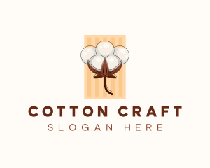 Cotton Flower Plant logo