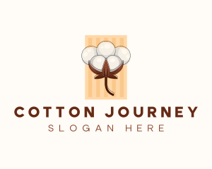 Cotton Flower Plant logo
