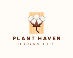 Cotton Flower Plant logo design