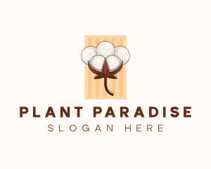 Cotton Flower Plant logo design