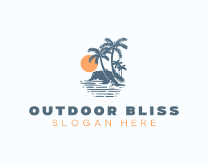 Beach Resort Travel logo design