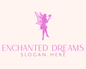 Pink Fairy Heart logo design