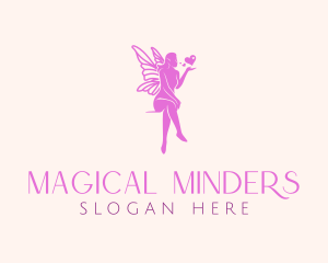 Pink Fairy Heart logo design