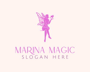 Pink Fairy Heart logo design