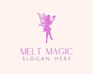 Pink Fairy Heart logo design