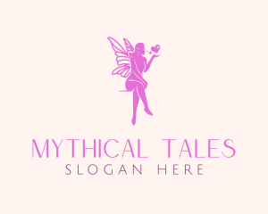 Pink Fairy Heart logo design