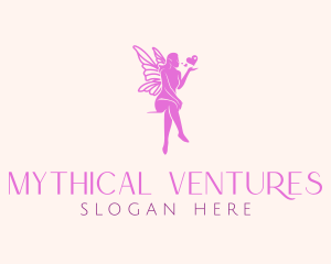 Pink Fairy Heart logo design