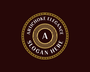 Elegant Hipster Medallion logo design