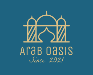 Bronze Mosque Outline logo design