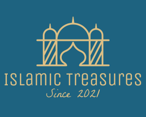 Bronze Mosque Outline logo design