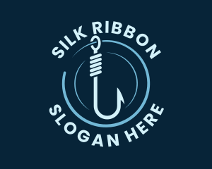 Marine Fishing Hook logo design