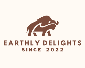 Wild Bison Animal logo