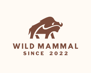 Wild Bison Animal logo design