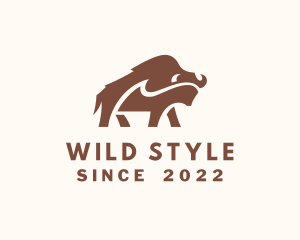 Wild Bison Animal logo design