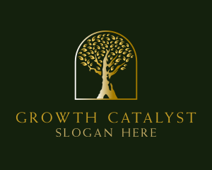 Old Golden Tree  logo design