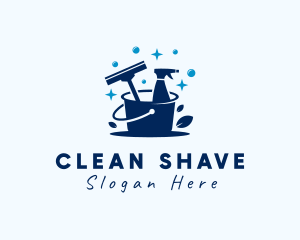 Housekeeping Cleaning Bucket logo design