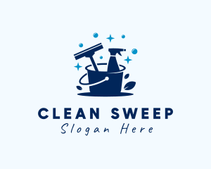 Housekeeping Cleaning Bucket logo design