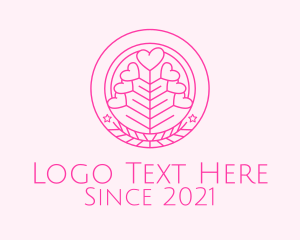 Pink Heart Plant logo