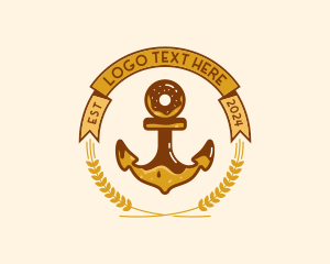 Wheat Donut Anchor Logo