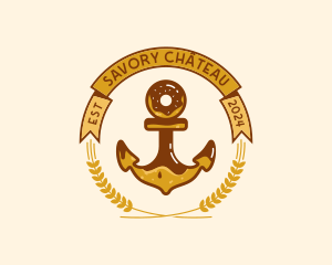 Wheat Donut Anchor logo design