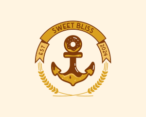 Wheat Donut Anchor logo design