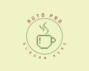 Pixelated Coffee Mug logo