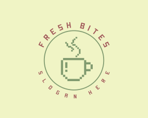 Pixelated Coffee Mug logo