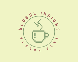 Pixelated Coffee Mug logo