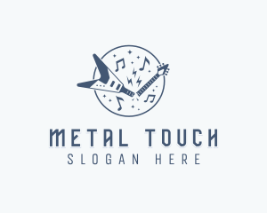 Heavy Metal Band Guitar logo