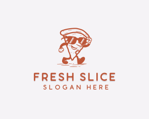 Pizza Food Cartoon logo design