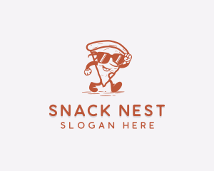 Pizza Food Cartoon logo design