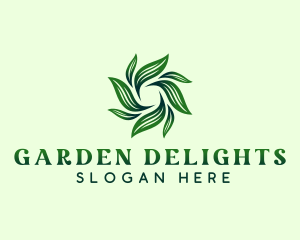 Nature Garden Leaves logo design