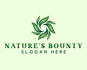 Nature Garden Leaves logo design