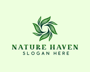 Nature Garden Leaves logo design