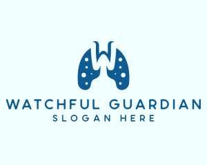 Lung Disease Letter W logo design