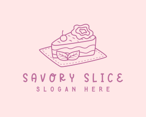 Sweet Sliced Cake  logo design