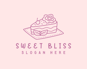 Sweet Sliced Cake  logo design