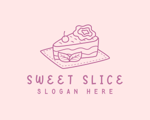 Sweet Sliced Cake  logo design