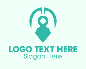 Teal Lung Location Pin logo