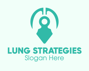 Teal Lung Location Pin logo