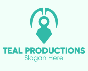 Teal Lung Location Pin logo